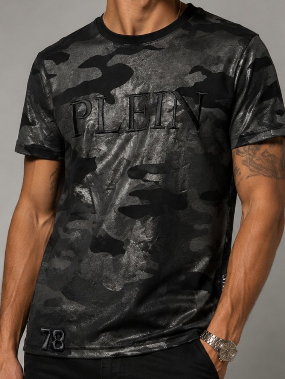 Philipp Plein Homme 1978 Limited Ed. T-Shirt  Medium Embroidered Front Logo
